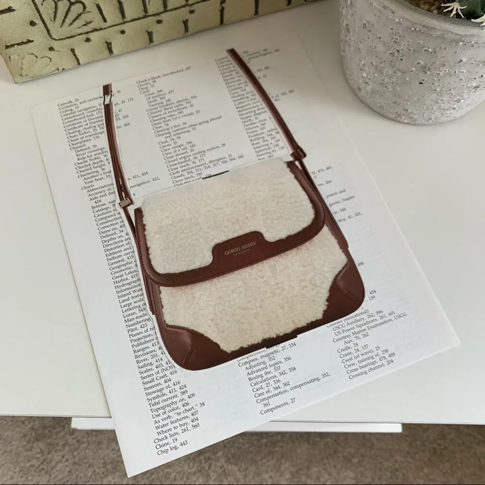 Giorgio Armani Bag Collage Wall Art Neutral Fashion Print Chic Decor